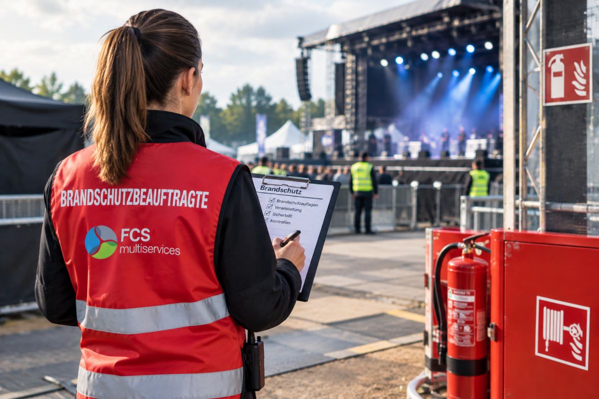 Brandschutzkraft bei einer Veranstaltung in Leverkusen